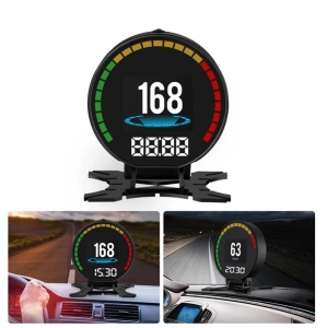 Aparat diagnosticare si afisaj informatii bord pe parbriz, digital OBD2 de tip HUD, cu alarme, negru - Img 2