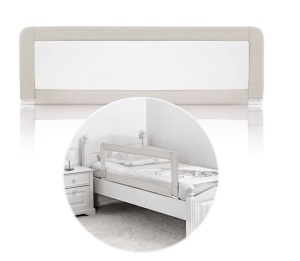 Bariera de Protectie pentru Pat, Dimensiune 150x40 cm, gri - Img 3
