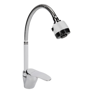 Baterie cu gât flexibil pentru chiuvetă, monocomandă, finisaj cromat, Sanit Lux GF-0065 - Img 1