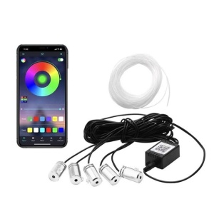 Benzi Led Lumini Ambientale Auto RGB, Control din aplicatie telefon, lungime 6m - Img 1