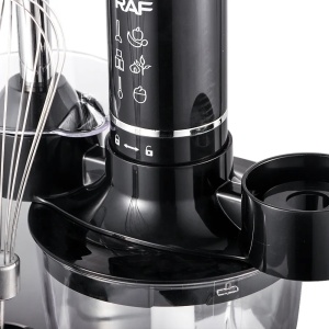 Blender RAF R3010, 4 in 1, 1600W, cu recipient de 500ml, de 600 ml si tel, lame din otel, 41 cm, negru-argintiu - Img 6