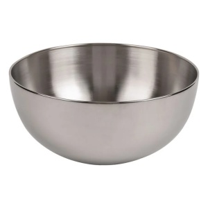 Bol rotund din metal, Capacitate 3.5L, Argintiu