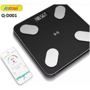 Cantar corporal inteligent, cu functie BMI, Bluetooth, cu afisaj LCD, din Sticla, control din telefon - Img 3