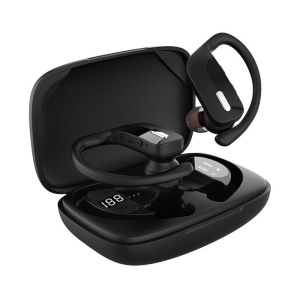 Casti wirelessm Bluetooth 5.1, Afisaj Digital, Noise cancelling, Baterie 650mAh, Autonomie 36h, Negru - Img 5