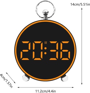 Ceas Digital de Masa sau Perete, cu Alarma, Snooze, Lumina LED, Mod Noapte, Control vocal, USB - Img 23