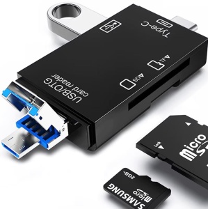 Cititor de Carduri de memorie SD, MicroSD/TF cu USB, USB Type-C 3.1, Micro USB - Img 5