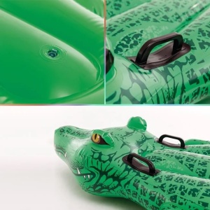 Crocodil Gonflabil pentru copii 3 ani+, Intex, Marime mare 2.03x1.14 m, Verde - Img 5
