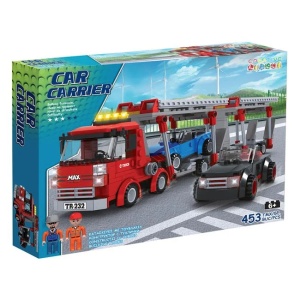 Cuburi de Constructie cu Vehicule si 2 Figurine, 453 de piese - Img 1