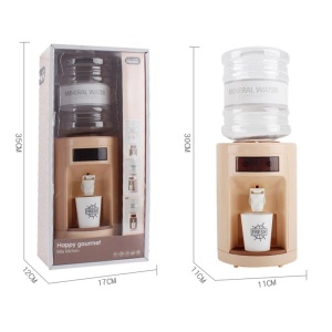 Dozator de apa de jucarie, pentru copii 3 ani+, cu lumini si sunete, 800ml, 11x30x11 cm, crem - Img 4