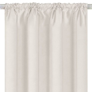 Draperie decorativa tip Blackout - nu lasa lumina sa treaca, cu rejansa, Dimensiune 140x260 cm , Crem