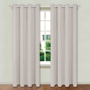 Draperie decorativa tip Blackout - nu lasa lumina sa treaca, Dimensiune 140x260 cm, Gri - Img 2