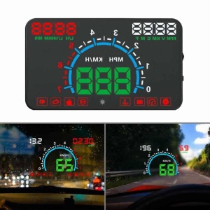 Ecran de proiectie afisaj bord pe parbriz 5.8″, Head Up Display E350, compatibil pe masinile care au mufa OBD2 - Img 3