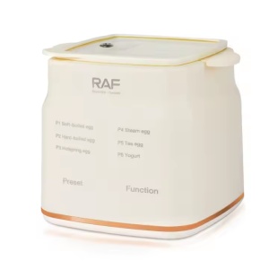 Fierbator electric pentru oua, RAF R0051, 300W, 0.7L, 6 functii, display digital, 18x15x14 cm, bej - Img 3