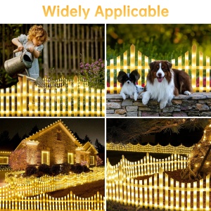 Gardulet Decorativ cu 288 LED-uri, 280x29cm, Interconectabil, Lumina Alba Calda/Multicolora - Img 12