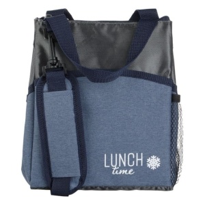 Geanta Izoterma cu Fermoar, Capacitate 8L, 22x15x25cm, Blue Jean Antracit - Img 2