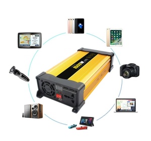 Invertor de tensiune auto 12V-220V, Putere1500W - Img 3