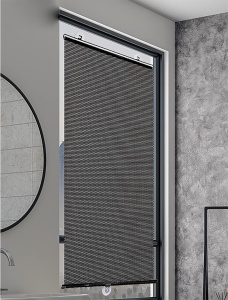 Jaluzea rulou pentru ferestre, universal, retractabil, pridere cu ventuze, 68 x 125 cm, gri inchis - Img 5