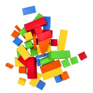 Joc de construit cu 41 piese din spuma, forme geometrice, pentru copii de 3 ani+, 31.5x21.5x4 cm, multicolor - Img 4