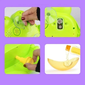 Jucarie de baie pentru copii Bubble Frog cu difuzor de spuma si muzica - Img 7