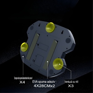 Jucarie Interactiva de Box pentru Copii, Tinta Electronica cu Muzica si Lumini LED, 4 Zone de Lovire, Manusi Incluse - Img 3