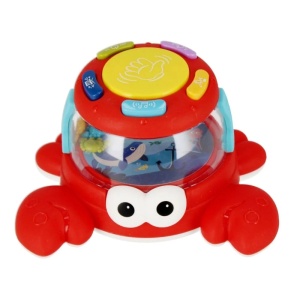 Jucarie interactiva in forma de crab, cu sunete, lumini si butoane, rosu - Img 5