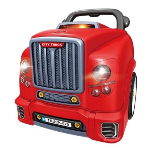 Jucarie set valiza in forma de camion, cu unelte, cu lumina si sunet - Img 3