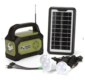 Kit solar camping GD-8073 Radio FM USB lanterne powerbank 3 becuri led - Img 1