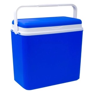 Lada Frigorifica Portabila, pentru Camping sau plaja, 24L, cu Capac, 38x21x37cm, Albastru - Img 2