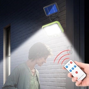 Lampa 216 LED SMD cu panou solar, Putere 50W, Senzor de miscare si telecomanda - Img 3