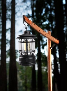 Lampa portabila tip Felinar Vintage cu carlig, Iluminare 21 COB LED, Intensitate reglabila, 5W - Img 4