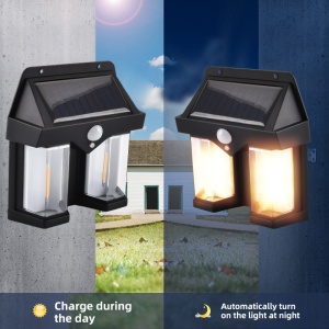 Lampa solara de perete cu 2 Led-uri, Senzor de miscare, Multiple moduri de iluminare - Img 6