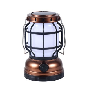 Lampa Solara LED Tip Felinar, 2 moduri de iluminare, pentru camping, terasa, balcon, gradina - Img 1