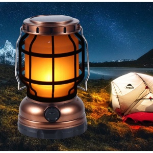 Lampa Solara LED Tip Felinar, 2 moduri de iluminare, pentru camping, terasa, balcon, gradina - Img 4
