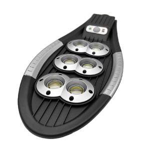 Lampa solara stradala cu telecomanda, Jortan, 300W, 156 LED, IP65, senzor miscare, 6500k, 1000lm, 51.5x15x31cm, negru - Img 7
