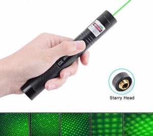 Lanterna cu laser, pointer verde puternic, cu acumulator Li-ion 8800mAh si incarcator, bate pana la 16 km, negru - Img 7