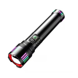 Lanterna LED cu zoom, telescopic, L660, reincarcabila, 35W, 500m, 2000LM, aluminiu, 27x6.2 cm, negru - Img 1