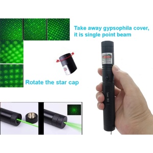 Laser pointer cu acumulator, Tip stilou, Portabil, Puternic cu raza 1km, 2 capete - Img 11