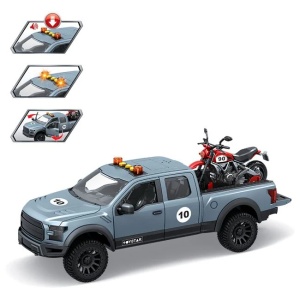 Masina de transport cu motocicleta de curse, cu sunet si lumina