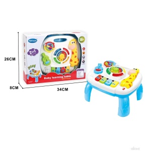 Masuta de activitati interactive pentru copii 18 luni+, cu pian, lumini si sunete, 25x23x18 cm, multicolor - Img 8