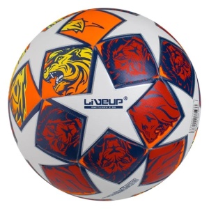 Minge de fotbal cu model Tiger Nr.5, Alb-portocaliu - Img 2