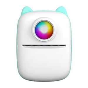 Mini imprimanta termica pentru copii 3 ani+, bluetooth, cu functie de scanare, 11x4x8.2x5.7cm, roz/albastru - Img 3