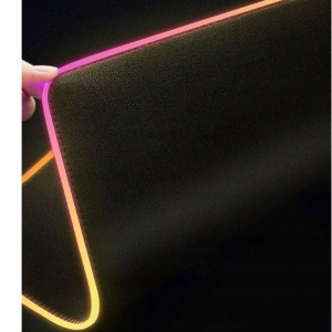 Mousepad de gaming cu iluminare LED RGB 7 Culori, Negru - Img 5