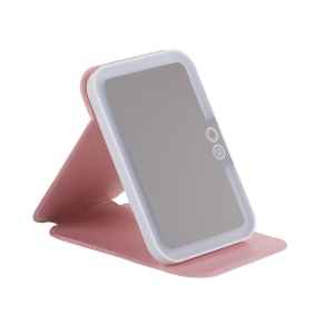 Oglinda cosmetica iluminata LED pentru machiaj cu carcasa tip suport vertical