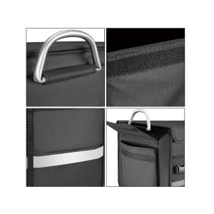 Organizator portbagaj auto, pliabil, cu capac, 3 compartimente mari si buzunare, manere, impermeabil, 60L, 60x35x30cm, negru - Img 3