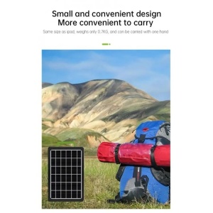 Panou solar 15W cu acumulator 1200mAh, GD-100S, portabil, cu mufe pentru incarcare devide-uri, 29x19cm, negru - Img 7