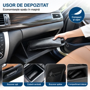 Parasolar auto pentru parbriz tip umbrela - Rezistent UV - Dimensiune 131 X 74 cm - Husa transport - Img 3