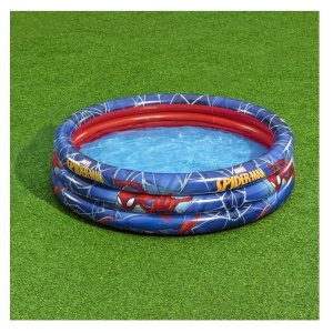 Piscina Gonflabila pentru copii, Bestway, model Spiderman, capacitate 200 L, Ø1.22x0.30m, rosu-albastru - Img 3