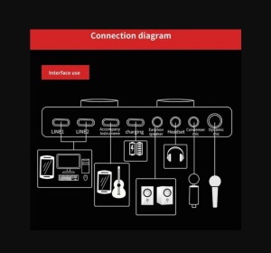 Placa sunet V8 multifunctionala, cu bluetooth, 12 efecte de sunet, mufe Micro USB, 6 moduri microfon, negru - Img 6