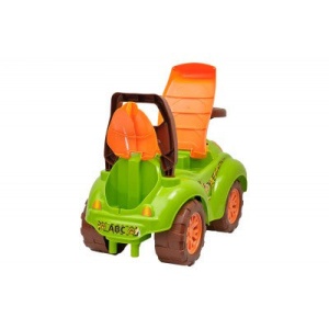 Premergator pentru copii 1 an+, Ride-on, masinuta vesela, cu claxon, tigru, verde - Img 4
