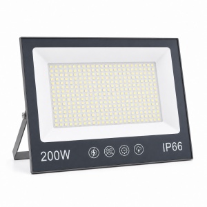 Proiector cu LED-uri de 200W, 20000LM, pentru exterior sau interior, IP66, din sticlă mată anti-orbire